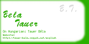 bela tauer business card
